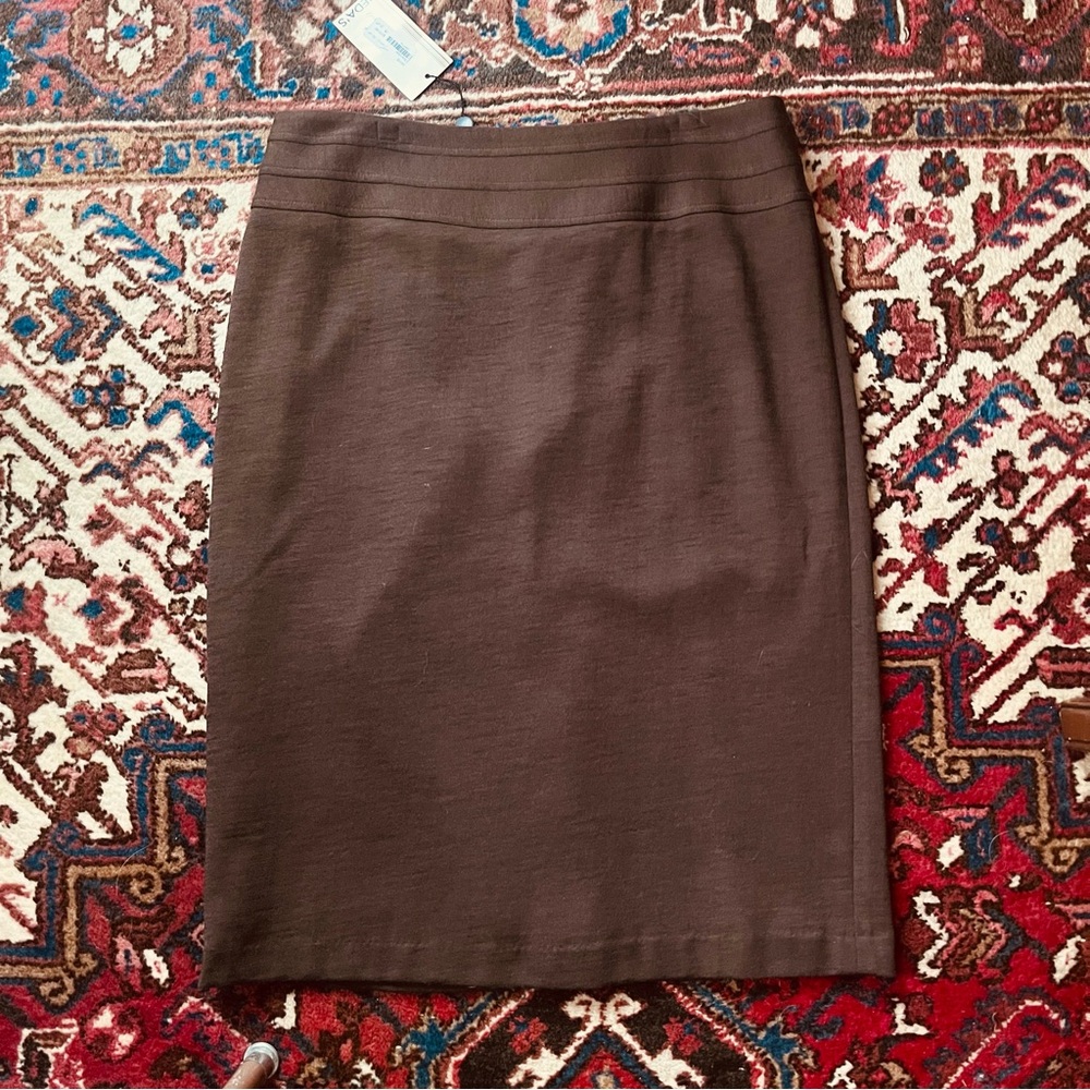 Freda's Chocolate Brown Pencil Skirt